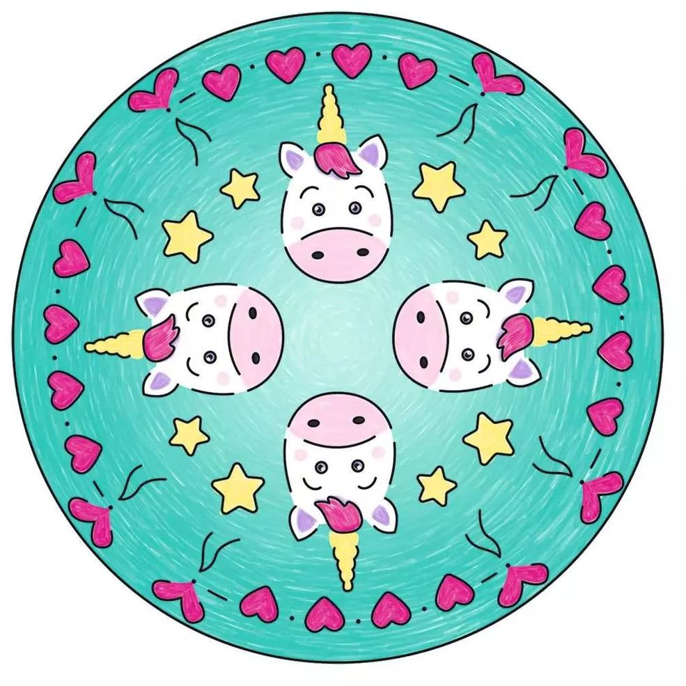 Ravensburger kūrybinis rinkinys „Mini Mandala-Designer: Vienaragis“, nuo 6 m.