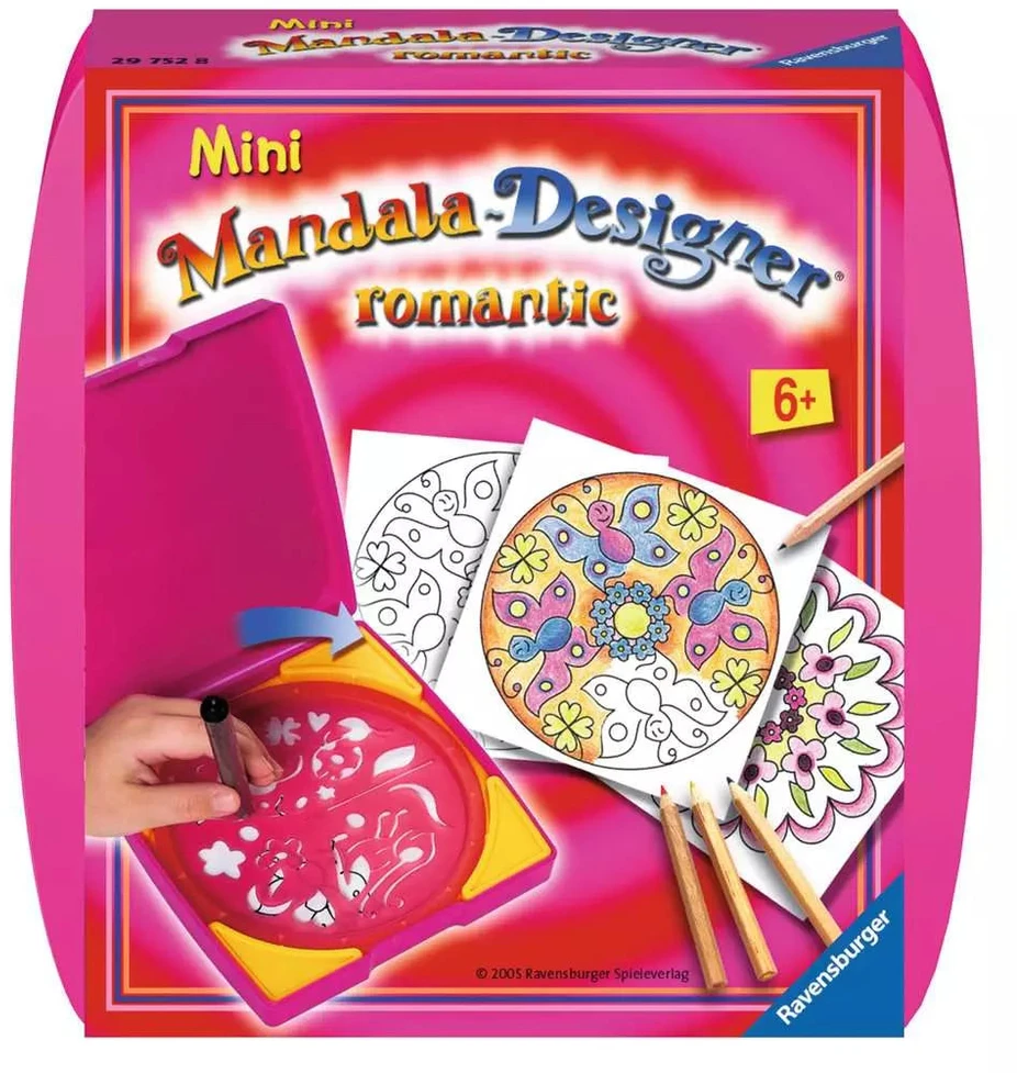 Ravensburger kūrybinis rinkinys „Mini Mandala-Designer: Romantic“, nuo 6 m.