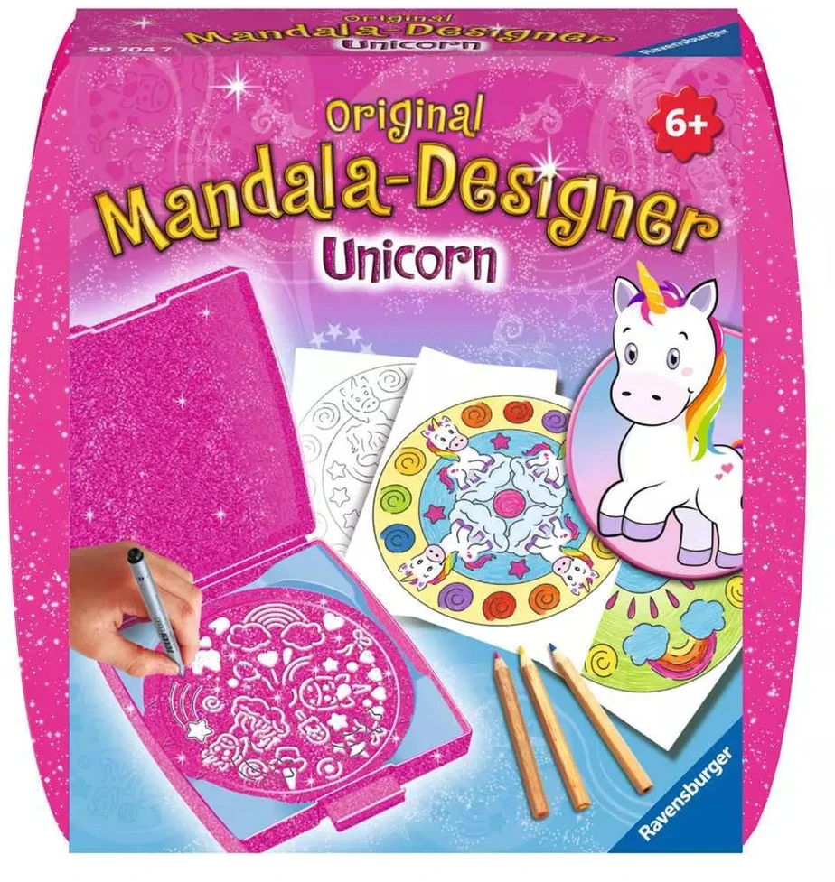 Ravensburger kūrybinis rinkinys „Mini Mandala-Designer: Vienaragis“, nuo 6 m.