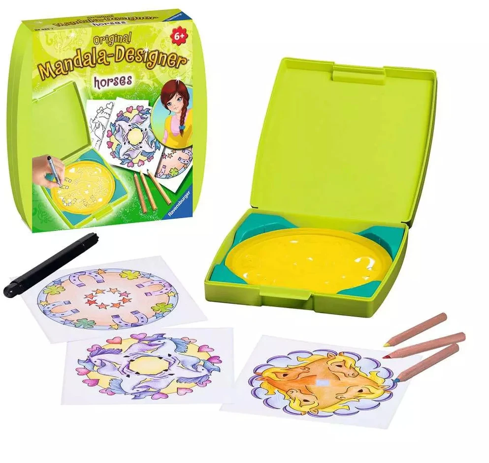 Ravensburger kūrybinis rinkinys „Mini Mandala-Designer: Žirgai“, nuo 6 m.