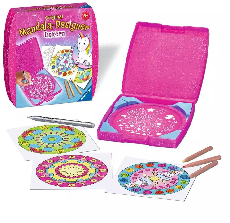 Ravensburger kūrybinis rinkinys „Mini Mandala-Designer: Vienaragis“, nuo 6 m.
