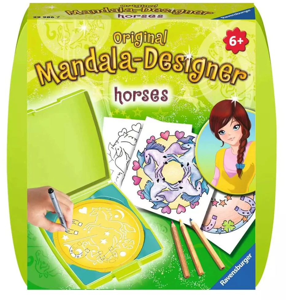 Ravensburger kūrybinis rinkinys „Mini Mandala-Designer: Žirgai“, nuo 6 m.