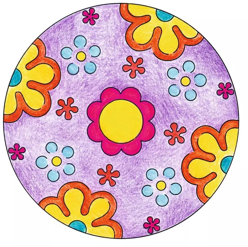 Ravensburger kūrybinis rinkinys „Mini Mandala-Designer: Flower Power“, nuo 6 m.