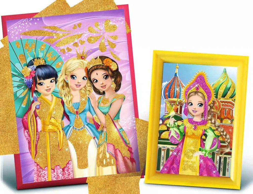 Ravensburger kūrybinis rinkinys „Pasaulio princesės: blizgantys paveikslėliai“