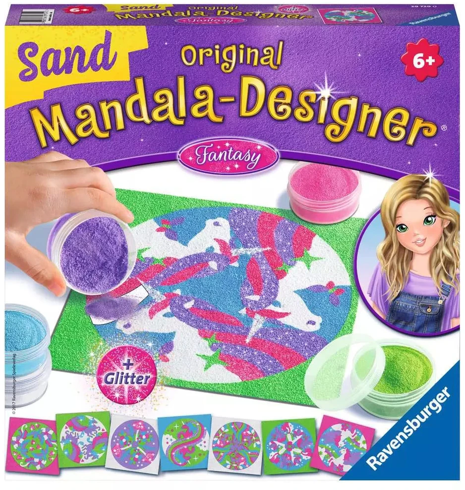 Ravensburger kūrybinis rinkinys „Smėlio Mandala-Designer: Fantasy“, nuo 6 m.