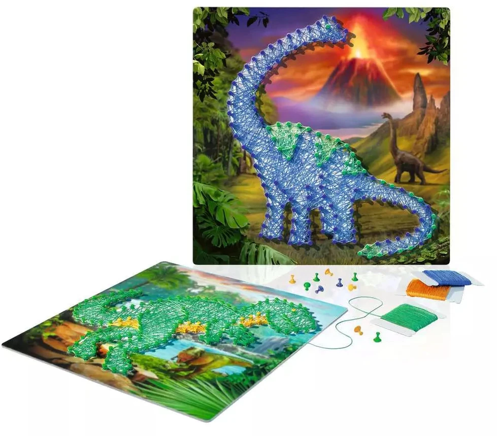 Ravensburger kūrybinis rinkinys „String it Midi: Dinozaurai“, nuo 5 m.