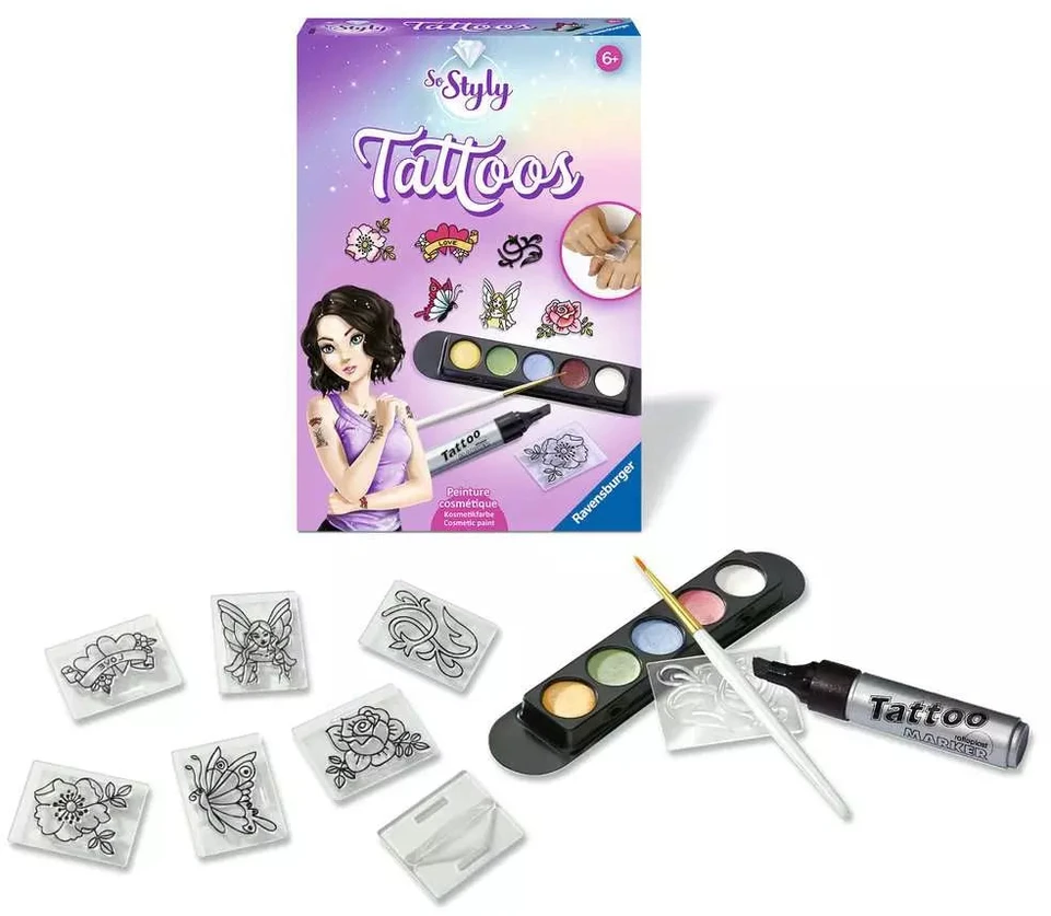 Ravensburger kūrybinis rinkinys „Styly: tatuiruotės“
