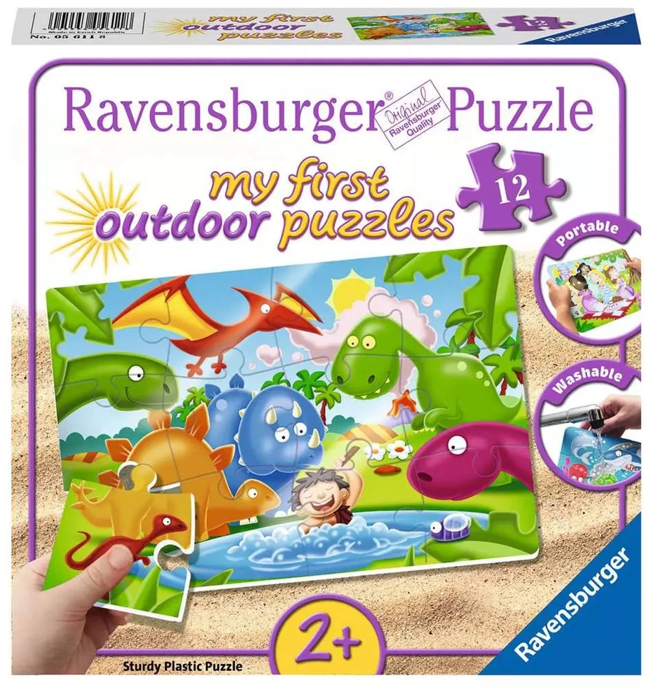 Ravensburger lauko dėlionė „Dinozaurai“, 12 det., nuo 2 m.