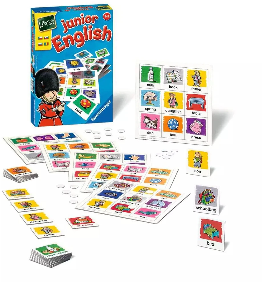 Ravensburger lavinamasis žaidimas „Junior English“, 2–6 žaid., nuo 5 m.