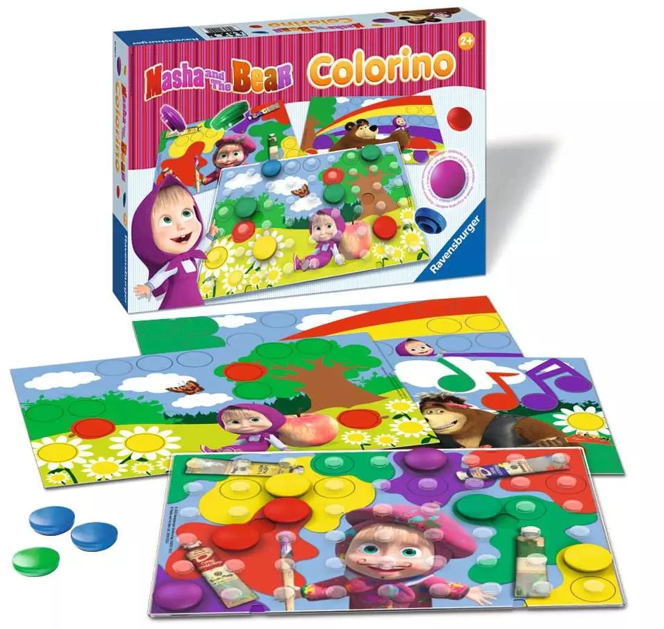 Ravensburger lavinamasis žaidimas „Maša ir lokys Colorino“, nuo 2 m.