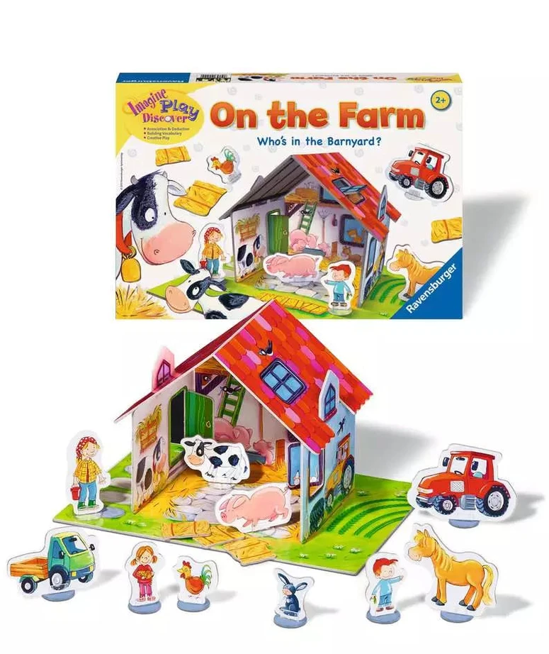Ravensburger lavinamasis žaidimas „On the Farm“, 1–2 žaid., nuo 2 m.