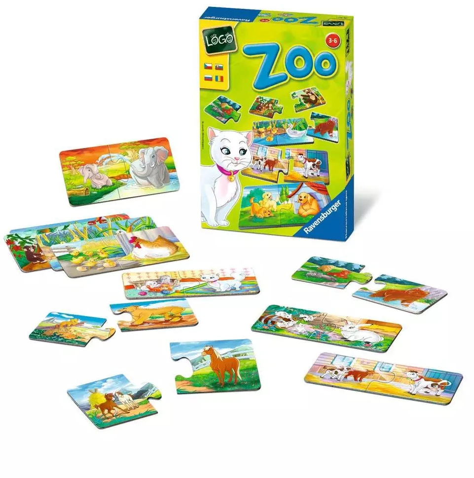 Ravensburger lavinamasis žaidimas „Zoo“, 1–4 žaid., nuo 3 m.
