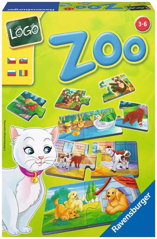 Ravensburger lavinamasis žaidimas „Zoo“, 1–4 žaid., nuo 3 m.