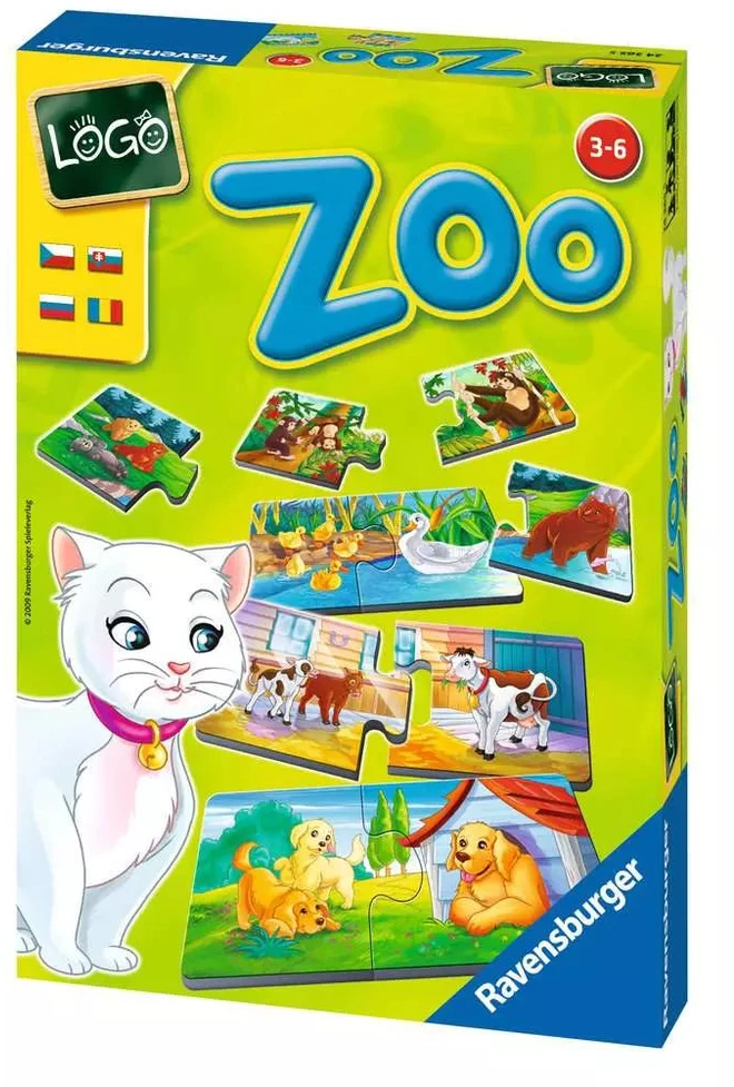 Ravensburger lavinamasis žaidimas „Zoo“, 1–4 žaid., nuo 3 m.