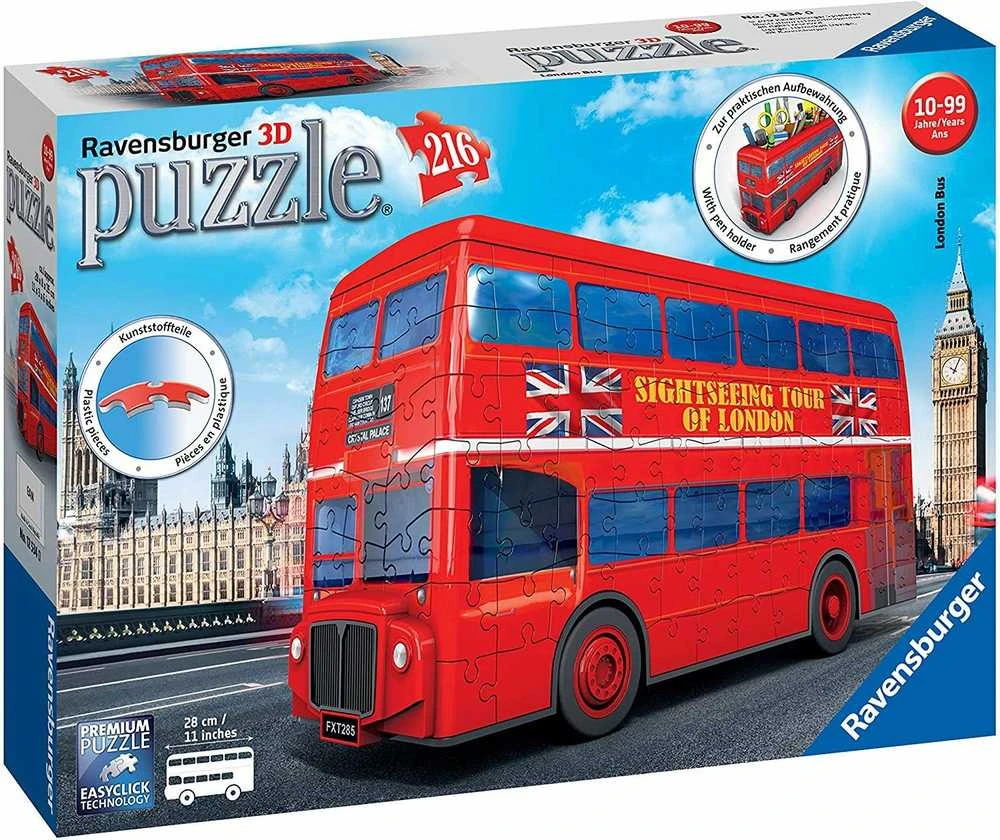 Ravensburger "3D" Dėlionė 216 vnt. - Londono autobusas: Pieštukinė