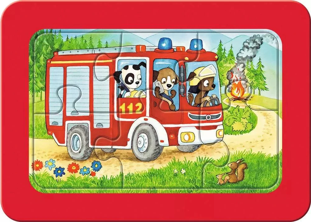 Ravensburger mano pirmosios dėlionės „Gyvūnai darbe“, 3×6 det., nuo 2,5 m.