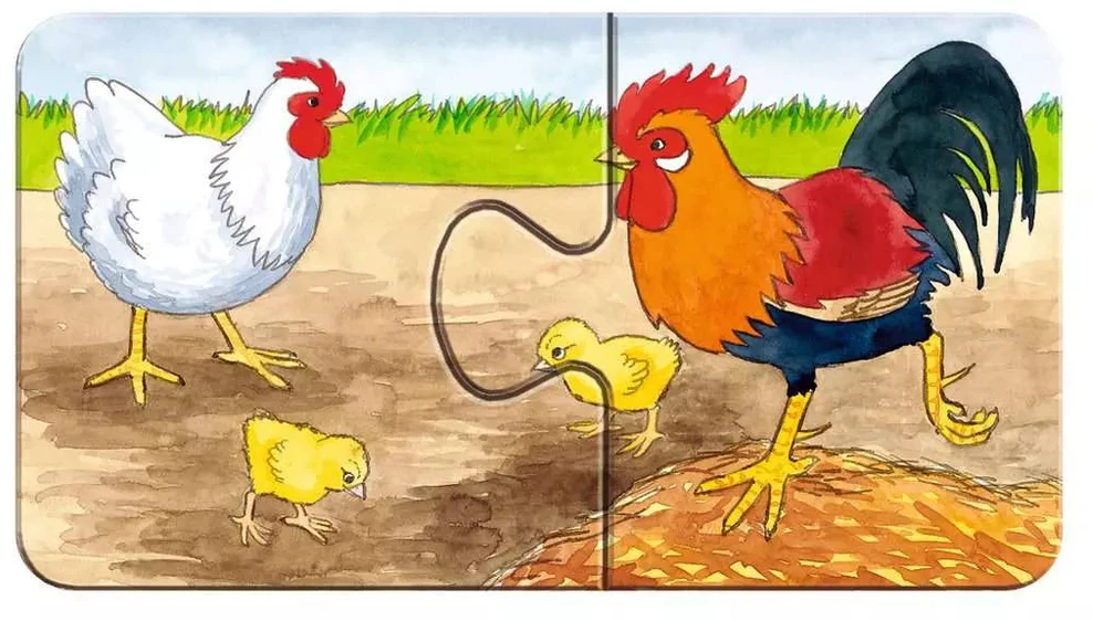 Ravensburger Dėlionė 9x2 vnt. - Gyvūnai ūkyje