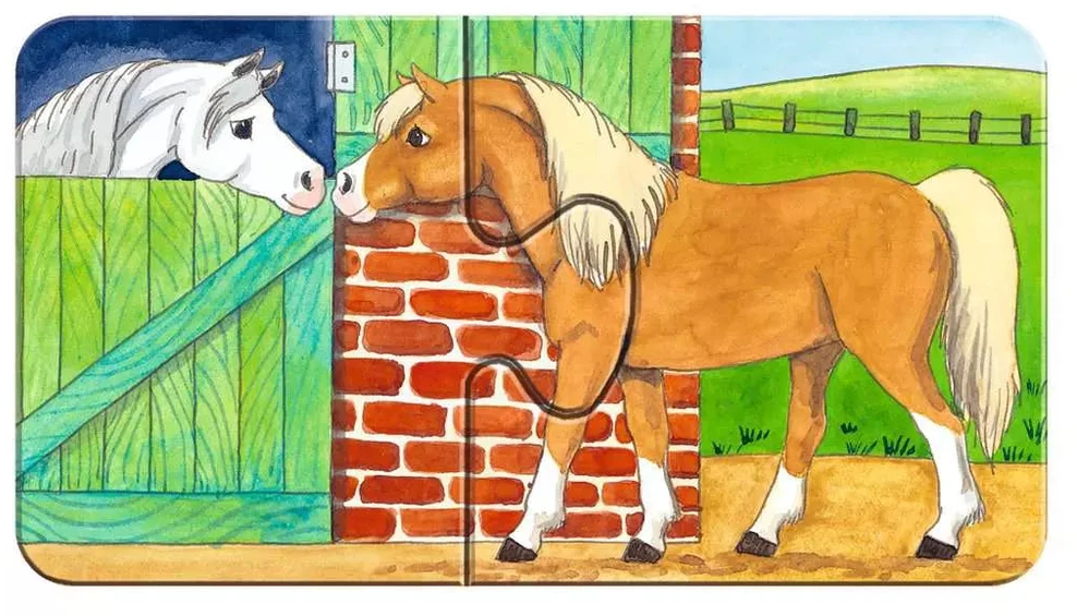 Ravensburger Dėlionė 9x2 vnt. - Gyvūnai ūkyje