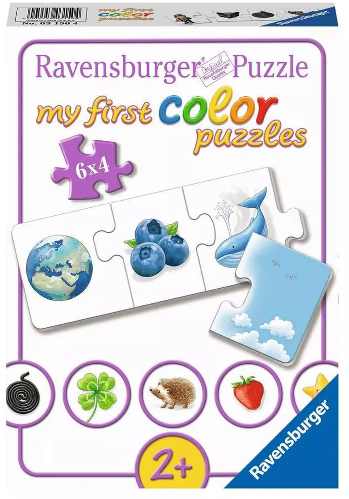 Ravensburger mano pirmosios spalvų dėlionės „Mėlyna“, 6×4 det., nuo 2 m.