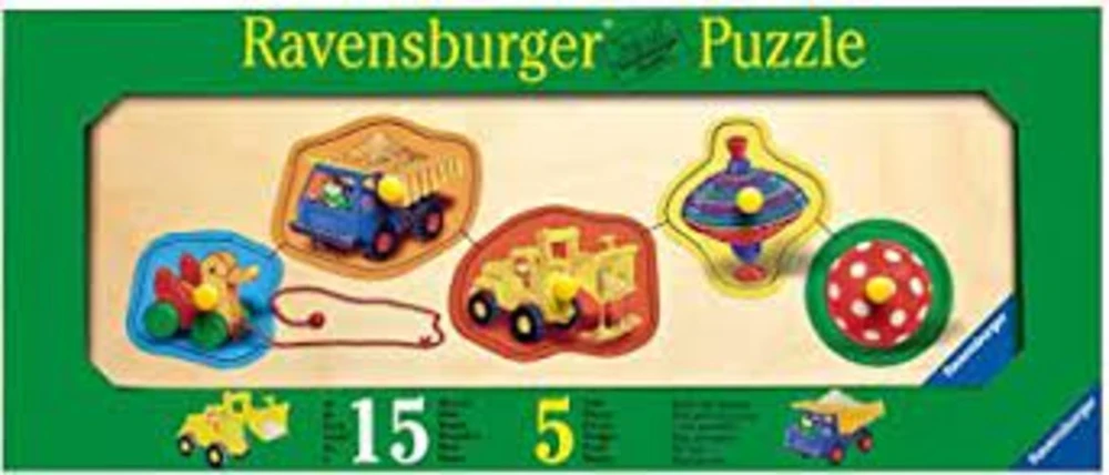 Ravensburger medinė dėlionė mažyliams „Mano žaislai“, 5 det.