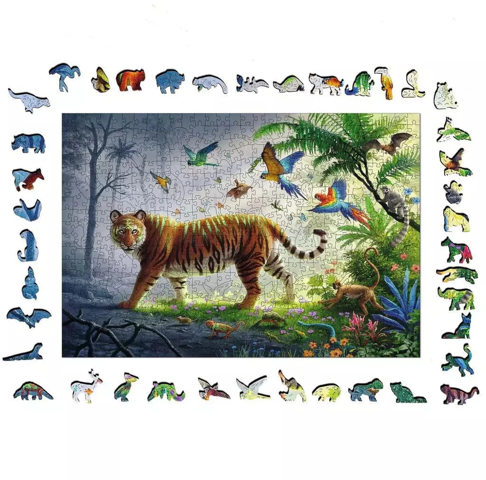 Ravensburger Medinė dėlionė 500 vnt. - Tigras