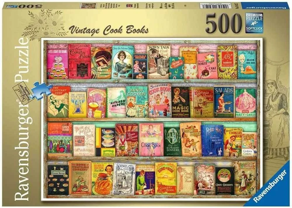 Ravensburger Dėlionė 500 vnt. - Vintažinės kulinarinės knygos