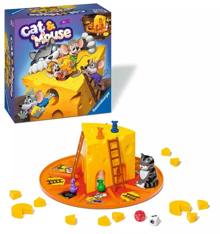 Ravensburger stalo žaidimas „Cat & Mouse“, 2–4 žaid., nuo 4 m.