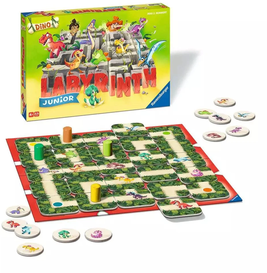 Ravensburger stalo žaidimas „Dino Junior Labyrinth“, 2–4 žaid., nuo 4 m.