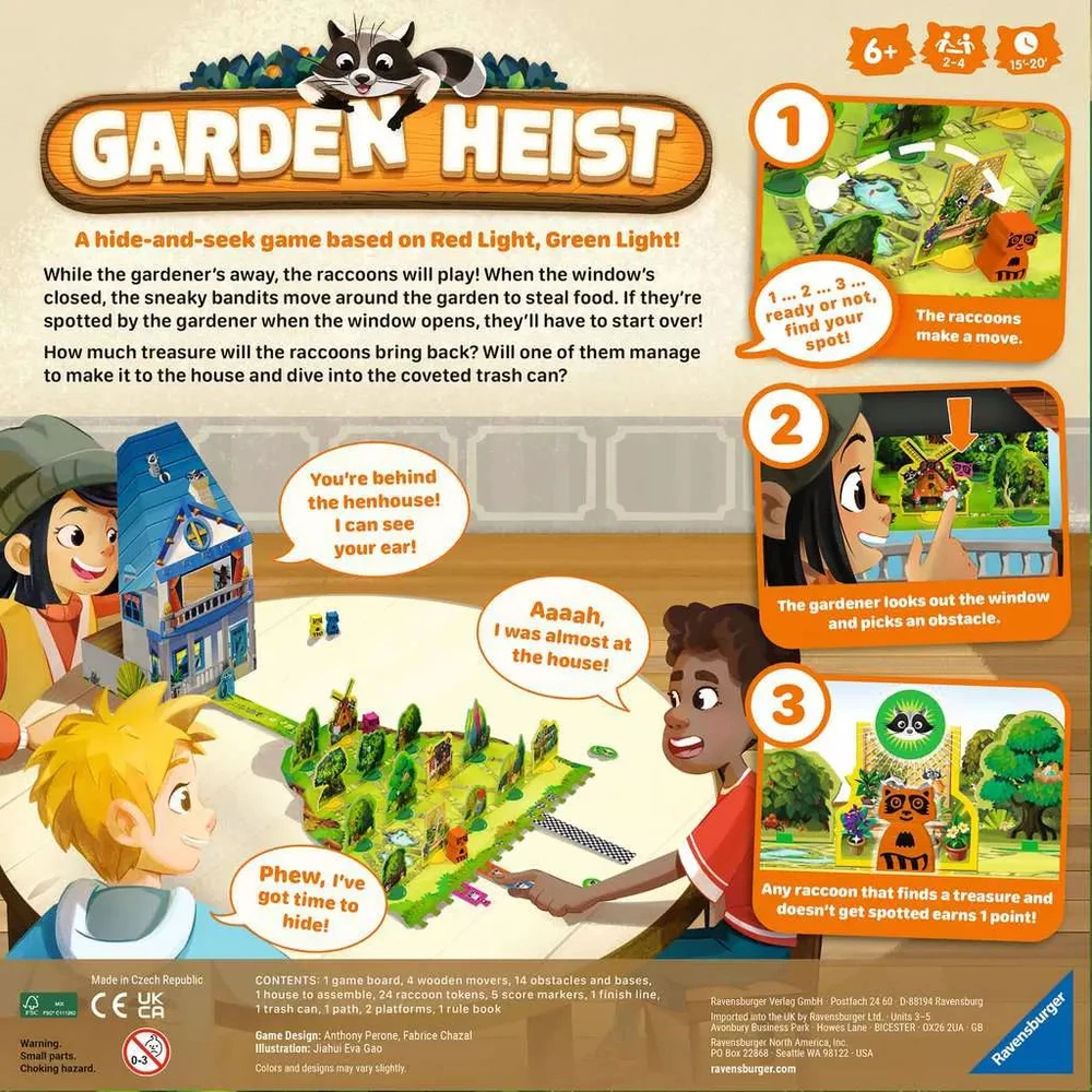 Ravensburger stalo žaidimas „Garden Heist“, 2–4 žaid., nuo 6 m.