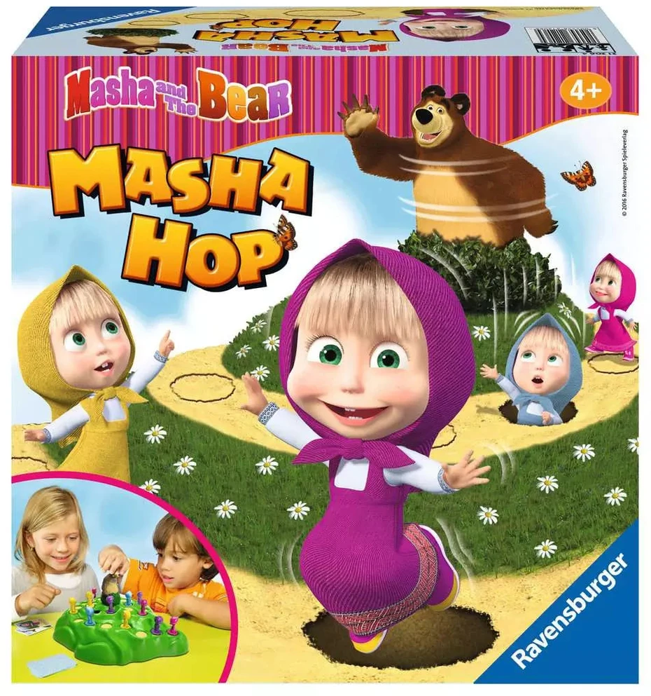 Ravensburger stalo žaidimas „Maša ir lokys Masha Hop“, 2–4 žaid., nuo 4 m.