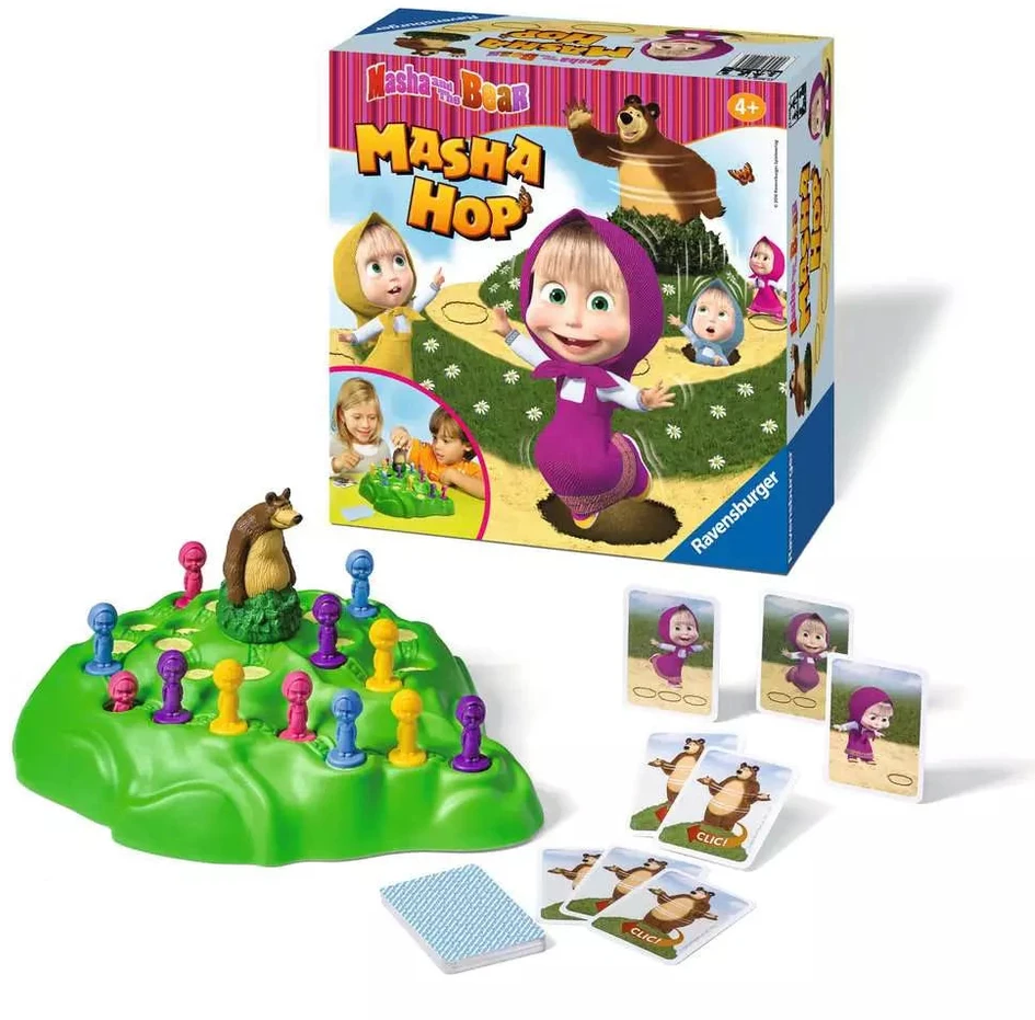 Ravensburger stalo žaidimas „Maša ir lokys Masha Hop“, 2–4 žaid., nuo 4 m.