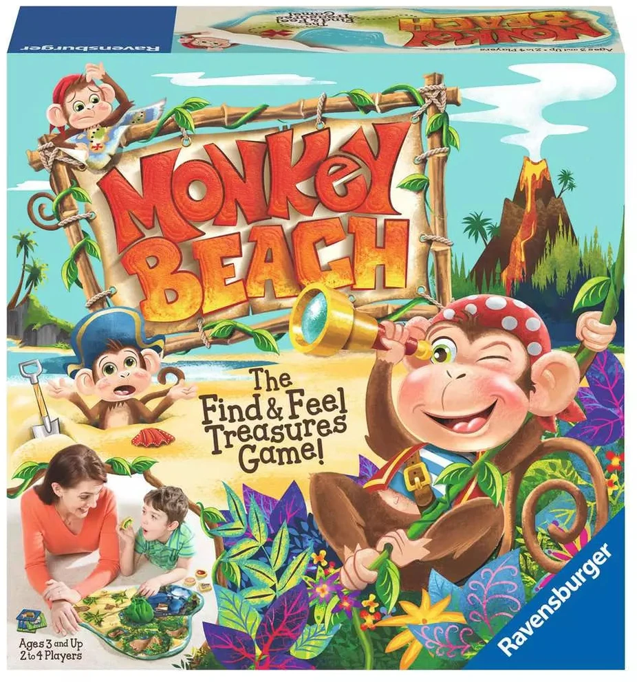 Ravensburger stalo žaidimas „Monkey Beach“, 2–4 žaid., nuo 3 m.