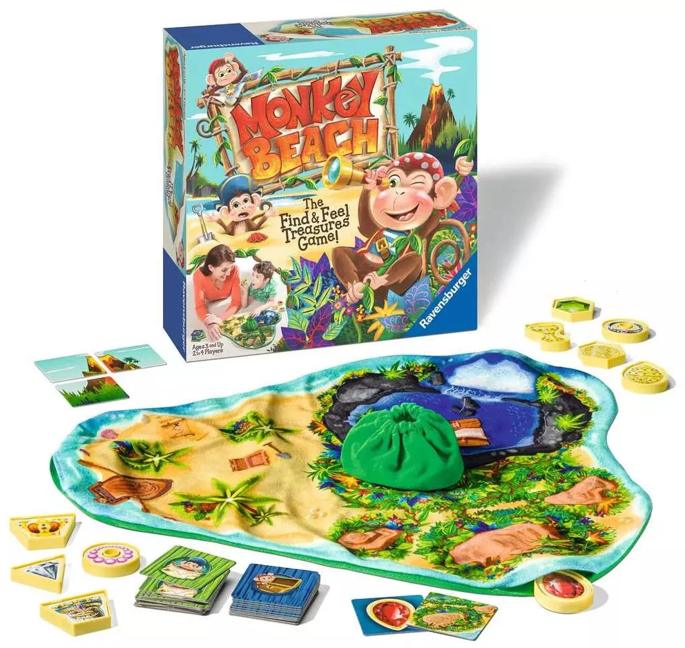 Ravensburger stalo žaidimas „Monkey Beach“, 2–4 žaid., nuo 3 m.