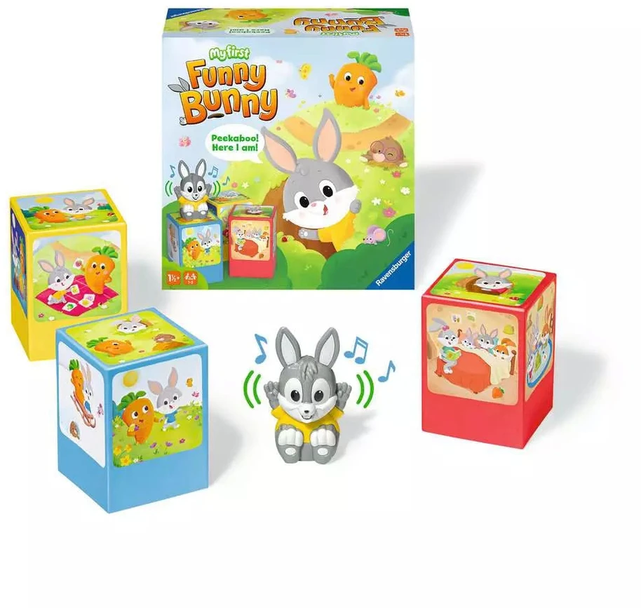 Ravensburger stalo žaidimas „My First Funny Bunny“ (instrukcija anglų k.)