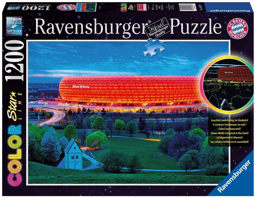 Ravensburger šviečianti dėlionė „Allianz Arena“, 1200 det.