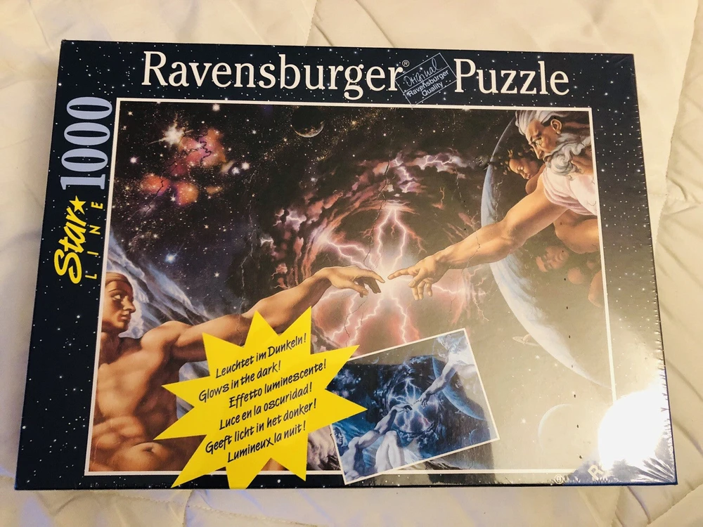 Ravensburger šviečianti dėlionė „Genezė“, 1000 det.