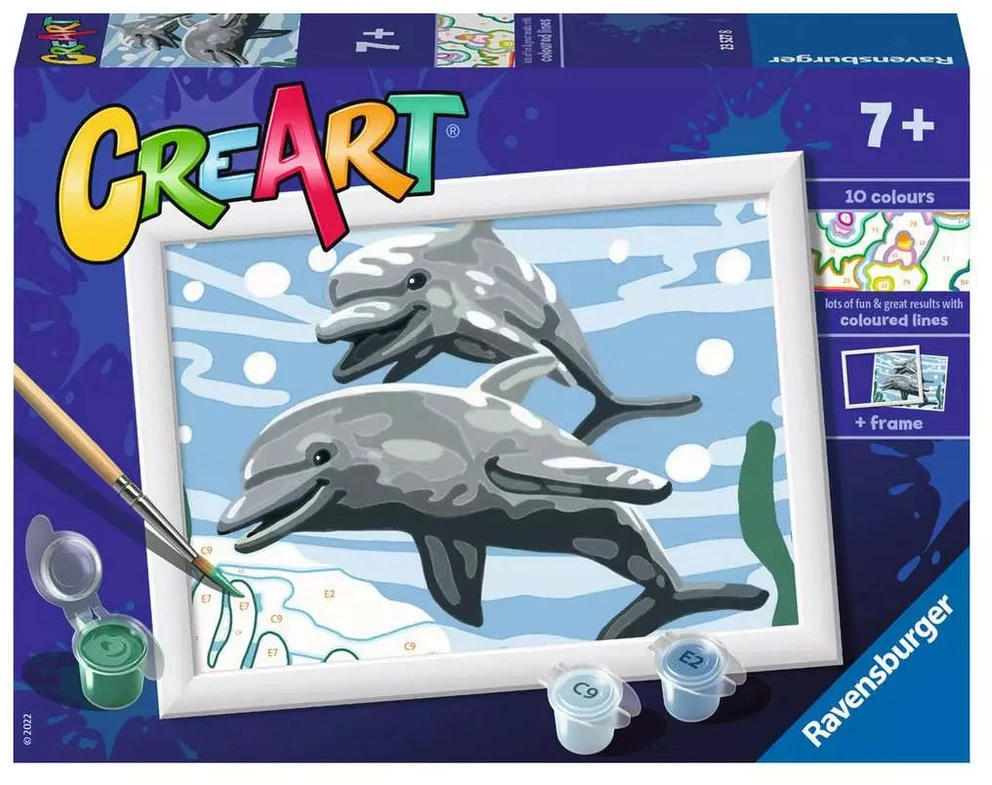 Ravensburger tapyba pagal skaičius „Delfinų būrys“, nuo 7 m.