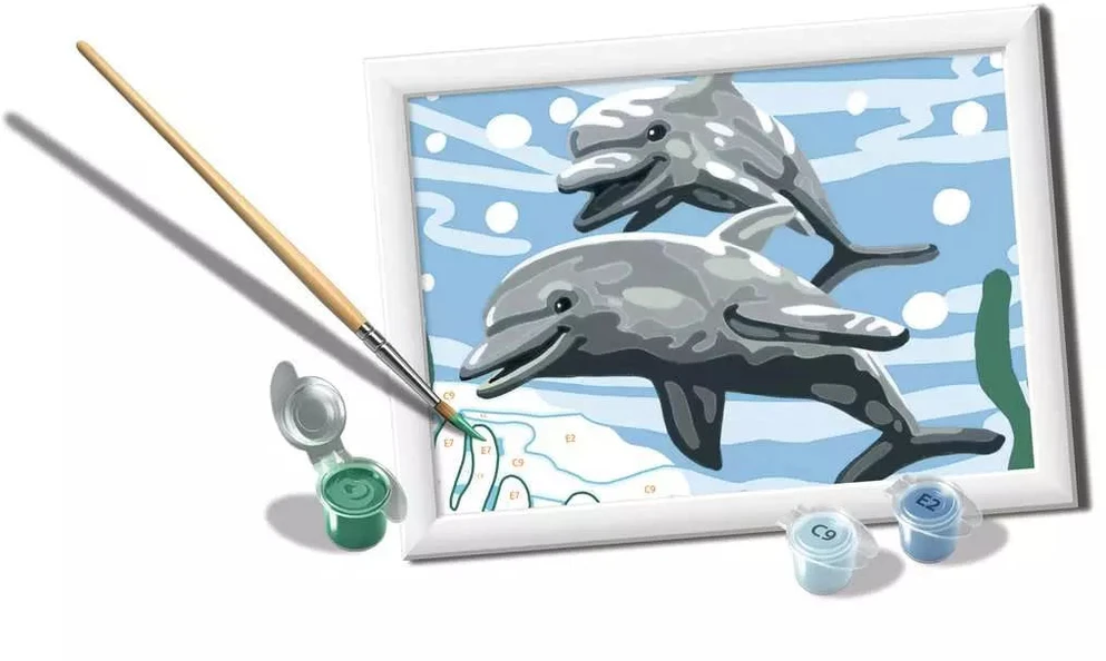 Ravensburger tapyba pagal skaičius „Delfinų būrys“, nuo 7 m.