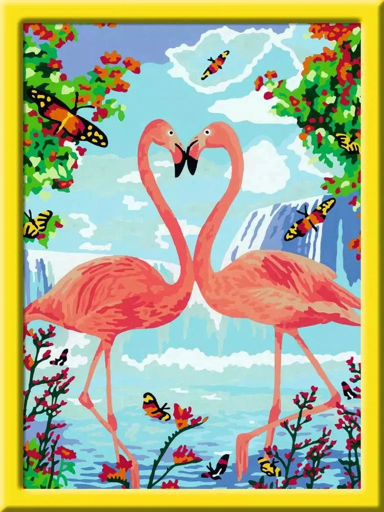 Ravensburger Dažykite paveikslėlį „Flaming“ meilės flamingo tapybos rinkinys ZA5131