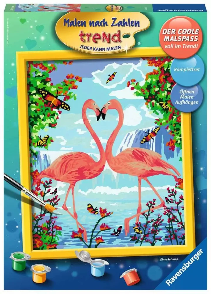 Ravensburger Dažykite paveikslėlį „Flaming“ meilės flamingo tapybos rinkinys ZA5131