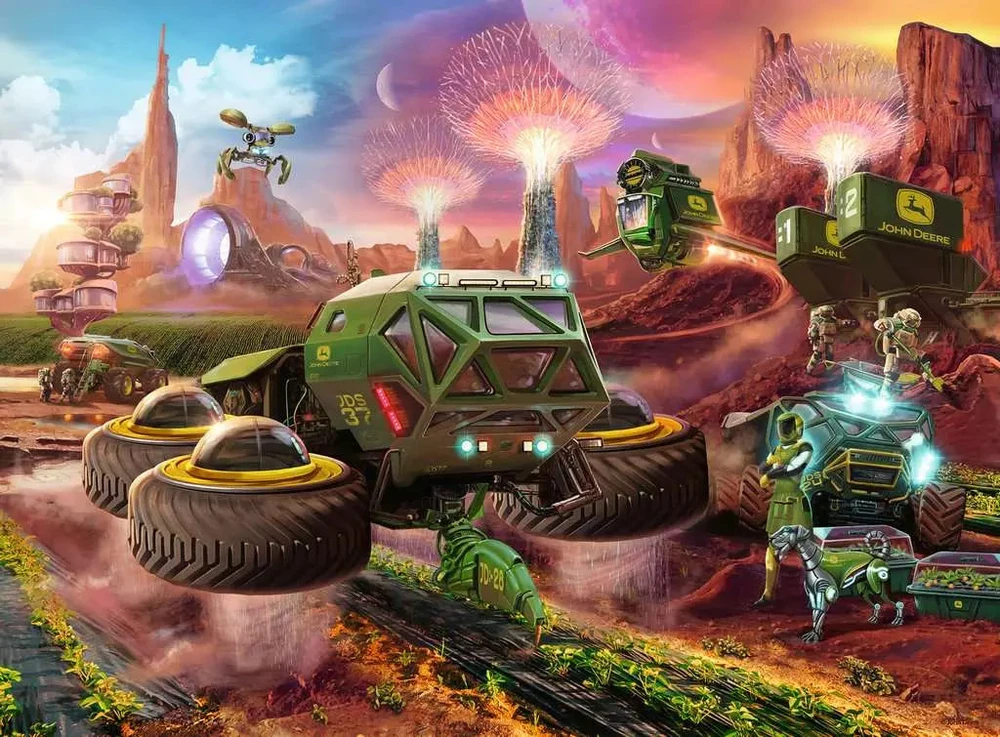 Ravensburger XXL dėlionė „John Deere ateitis“, 300 det., nuo 9 m.