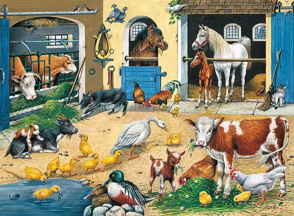 Ravensburger XXL dėlionė „Ūkis“, 100 det., nuo 6 m.