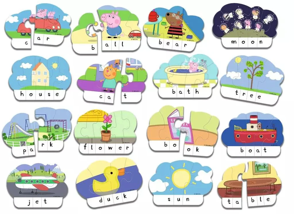 Ravensburger žaidimas „Peppa Pig My First Word Games“, nuo 4 m. (anglų kalba)