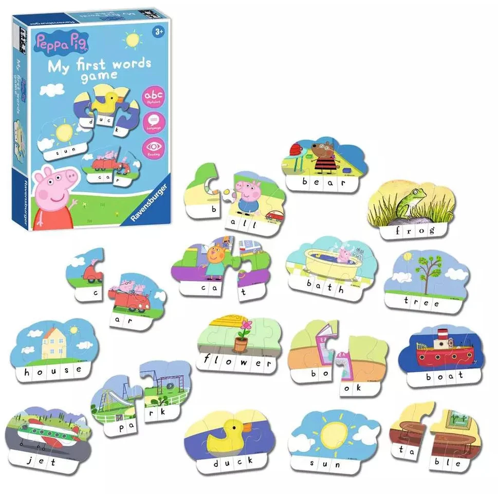 Ravensburger žaidimas „Peppa Pig My First Word Games“, nuo 4 m. (anglų kalba)