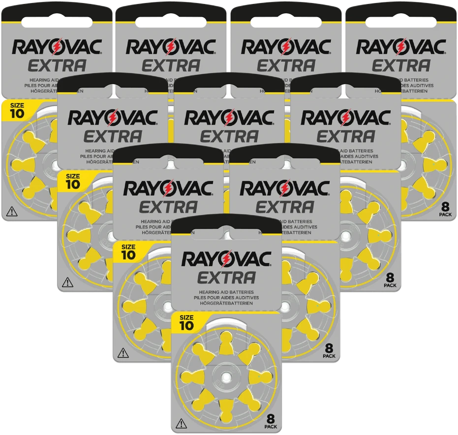 Rayovac Extra elementai klausos aparatams PR70 10, 8 vnt.
