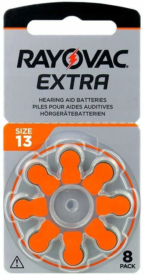 Rayovac Extra Advanced 13 klausos aparatų baterijos, 80 vnt.