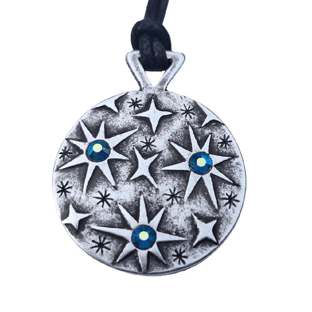 Relojes de Sol, Brujulas, Biscuteria Galactica Elegantiškas žvaigždžių vėrinys su granato kristalais, sidabruotas moterims