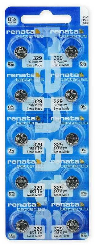 Baterijos Renata 329 (SR731SW) 10 Vnt.