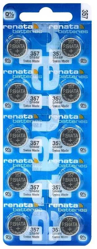 Baterija - Renata 357 (SR44W) 10 vnt.