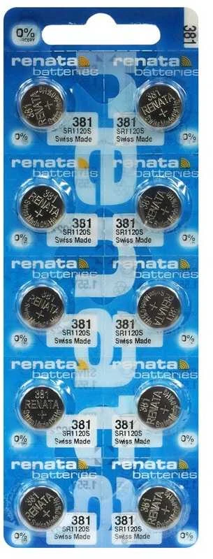 Baterijos Renata 381 (SR1120SW) 10 vnt.